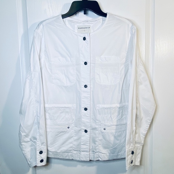 Anthropologie Marrakech White Cotton Jacket - Picture 1 of 9